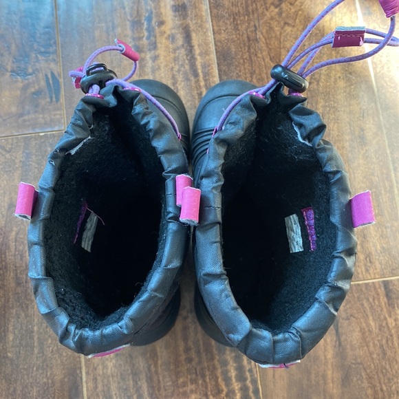 Merrell Black and Pink Kids Rain & Snow Boots - Picture 5 of 10